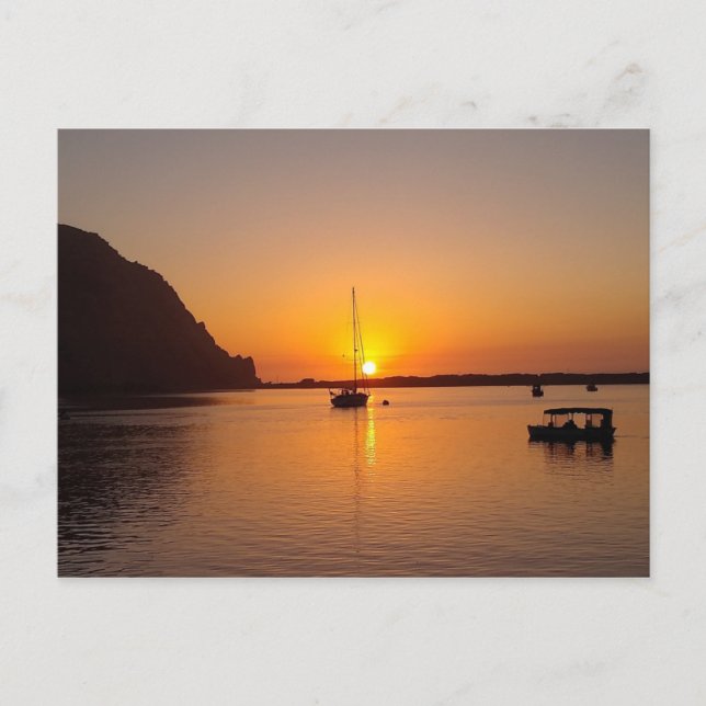 Carte Postale Baie Morro au coucher du soleil (Devant)