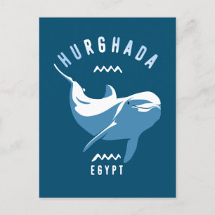 Carte Postale Baignade avec les dauphins Hurghada Egypt T-shirt