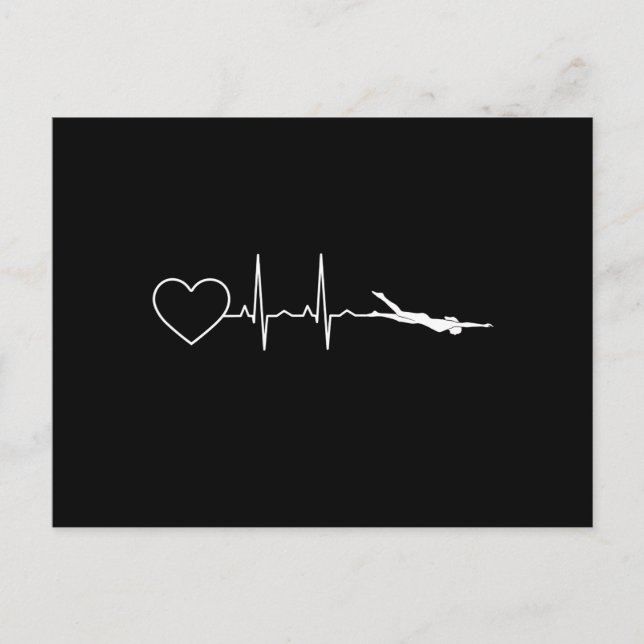 Carte Postale Baignade - Baignade Coeur (Devant)