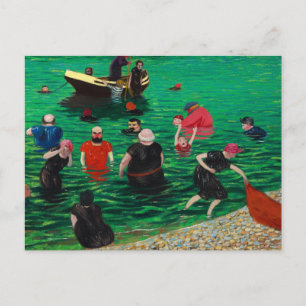 Carte Postale Baigneurs à Etretat, 1899 par Felix Vallotton