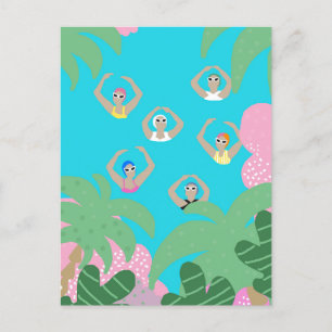 Carte Postale Baigneurs artistiques   Illustration de natation a