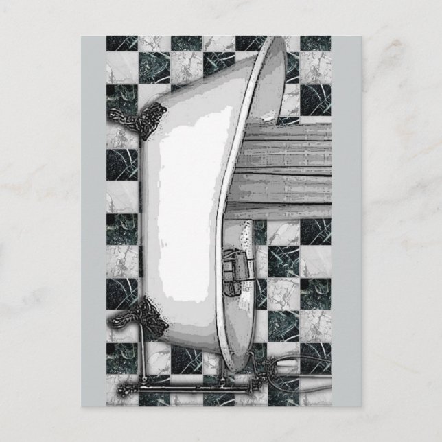 CARTE POSTALE BAIN CLAWTUB GRAS (Devant)