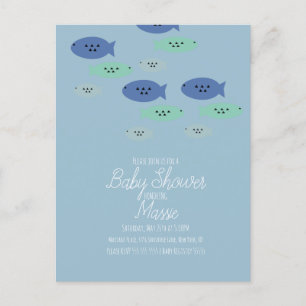 Carte Postale Bain de bébé Aquarium Poisson Piscine 