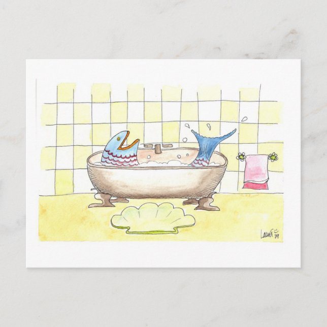 Carte Postale BainPoisson (Devant)