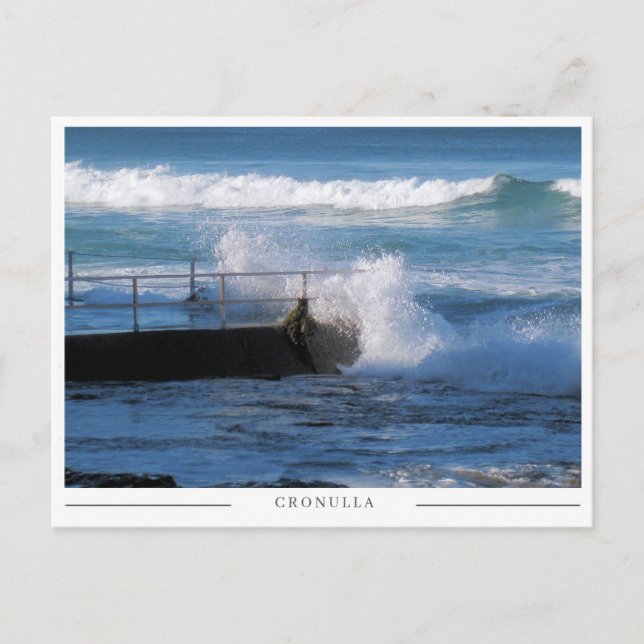 Carte Postale Bains océaniques de Cronulla – Sydney Australie (Devant)