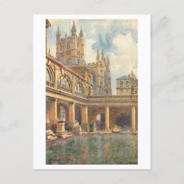 Carte Postale Bains Romains Anciens, Bath, Angleterre (Devant)