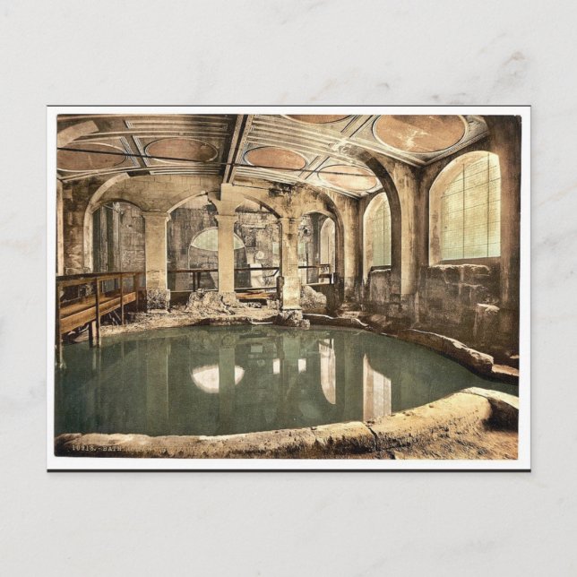 Carte Postale Bains romains et abbaye, Bain circulaire, Bain, En (Devant)