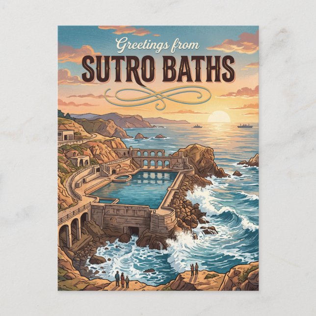 Carte Postale Bains Sutro Californie (Devant)