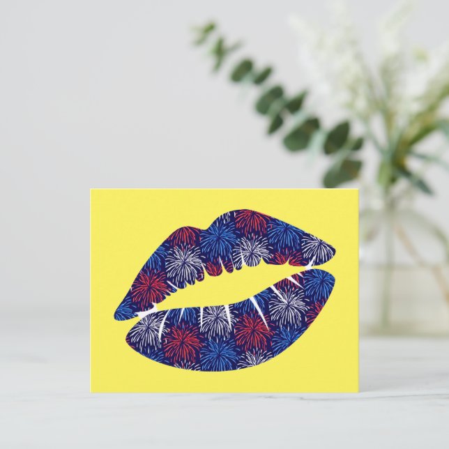 Carte Postale Baiser patriotique (Debout devant)