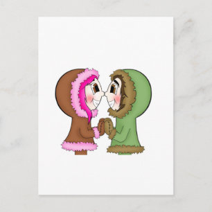 Carte Postale baisers esquimaux