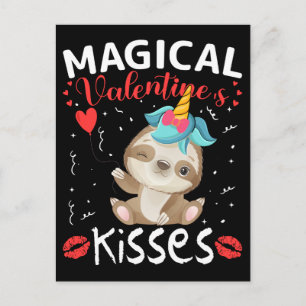 Carte Postale Baisers Magiques de la Saint-Valentin