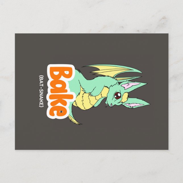 Carte postale Bake (Bat + Snake) (Devant)