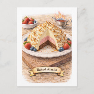 Carte Postale Baked Alaska (Série de la nourriture américaine)