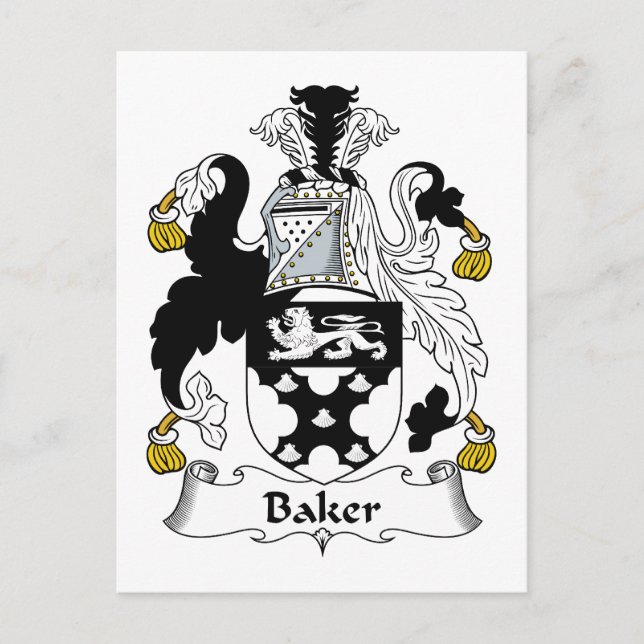 Carte Postale Baker Family Crest (Devant)