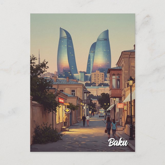 Carte Postale Bakou Azerbaïdjan Voyage (Devant)
