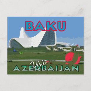 Carte Postale Bakou, Visit Azerbaijan Postcard