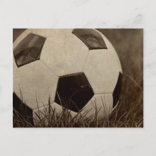 Carte Postale Bal De Football Sepia Toned