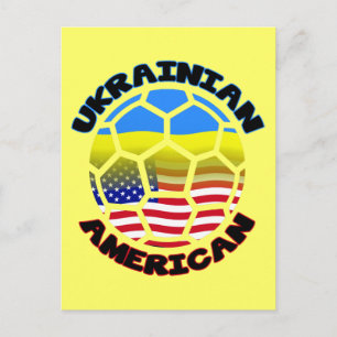 Carte Postale Bal de football ukrainien américain