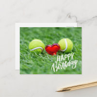 Bal de tennis avec Joyeux Anniversaire avec amour