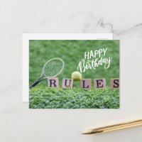 Bal de tennis avec Joyeux Anniversaire avec amour