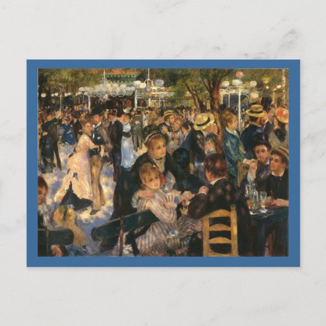 Carte Postale Bal du Galette de Renoir (1876) (Devant)