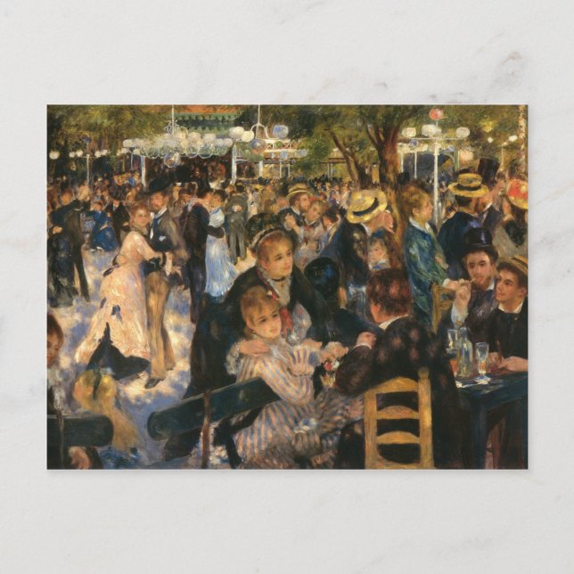 Carte Postale Bal du Galette de Renoir (1876) (Devant)