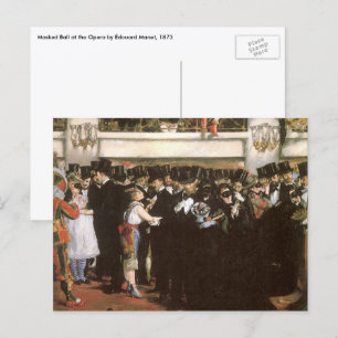 Carte Postale Bal masqué à l'Opéra par Édouard Manet