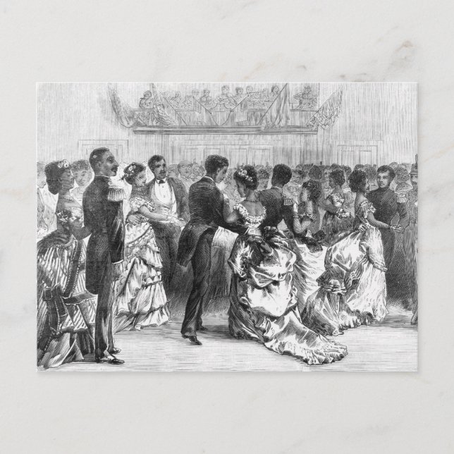 Carte Postale Bal militaire africain-américain (Devant)