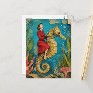 Carte Postale Balade d'hippocampe Fantastique