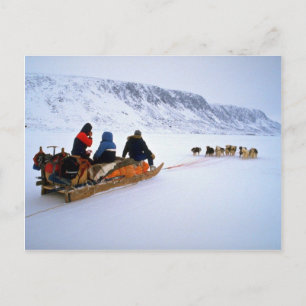 Carte Postale Balade en traîneau à chiens, South Baffin Island