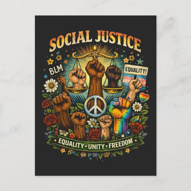 Carte Postale Balance de la justice (Devant)