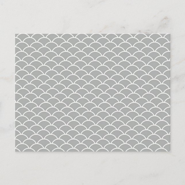 Carte Postale Balances de poissons gris (Devant)