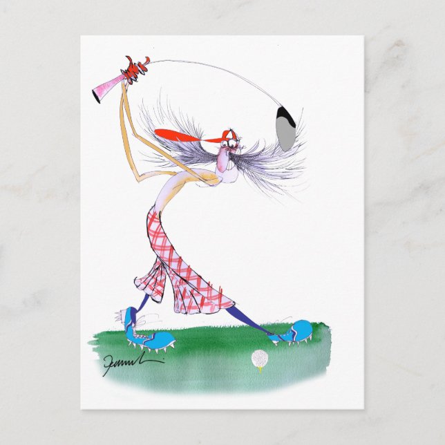 Carte Postale balançoire de golf, tony fernandes (Devant)