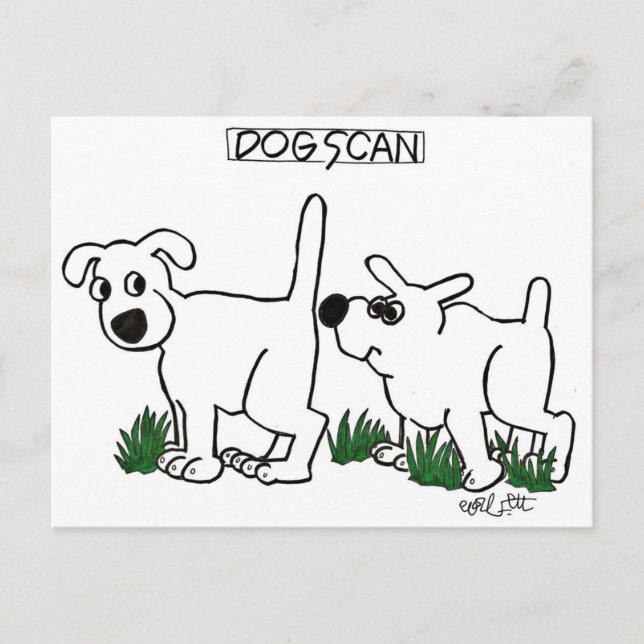 Carte Postale Balayage de chien ! (Devant)