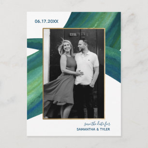 Carte Postale Balayage Mariage Seagrass Enregistrer La Date Phot