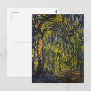 Carte Postale Balayage Willow par Claude Monet, oeuvre d'art cla