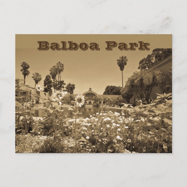 Carte Postale Balboa Park Sepia Tone (Devant)
