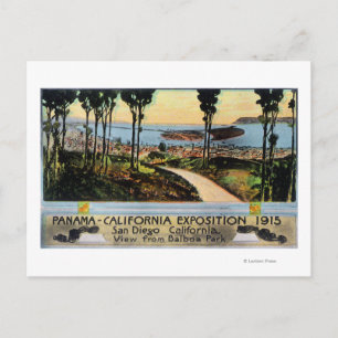Carte Postale Balboa Park Vue de la ville, Panama-CA Expo