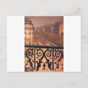Carte Postale Balcon à Paris par Gustave Caillebotte