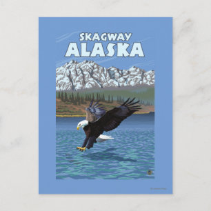 Carte Postale Bald Eagle Diving - Skagway, Alaska