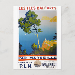 Carte Postale Baléares Vintage Français Voyage
