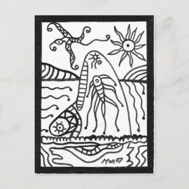 Carte Postale baleine (Devant)