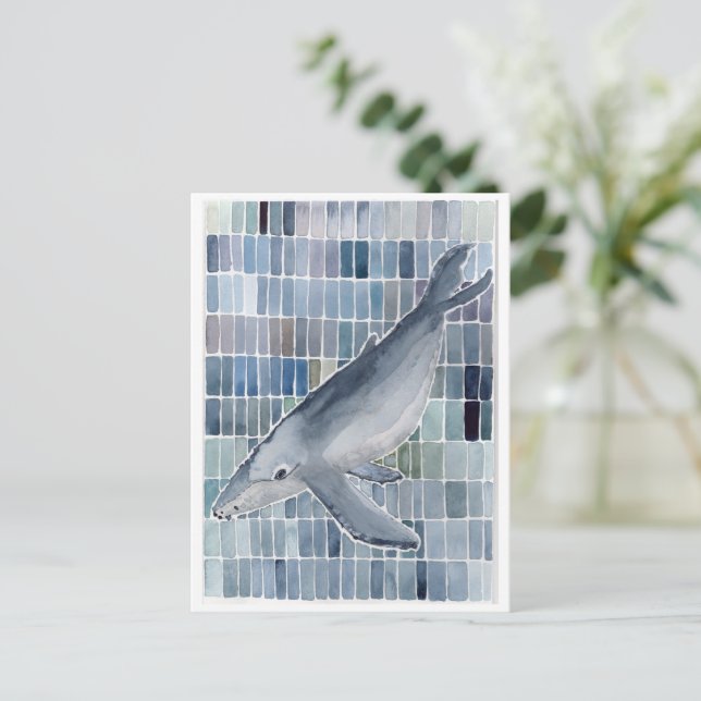 Carte postale baleine à bosse (Debout devant)