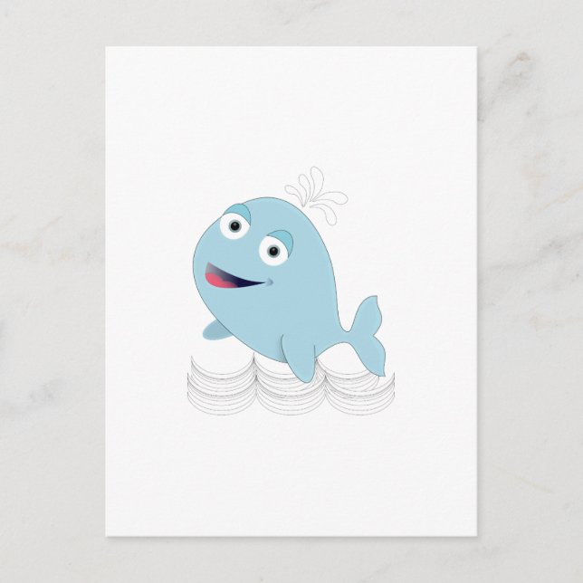 Carte Postale Baleine bleue (Devant)