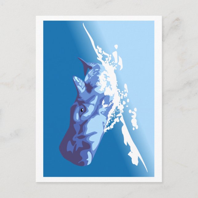 Carte Postale Baleine bleue (Devant)