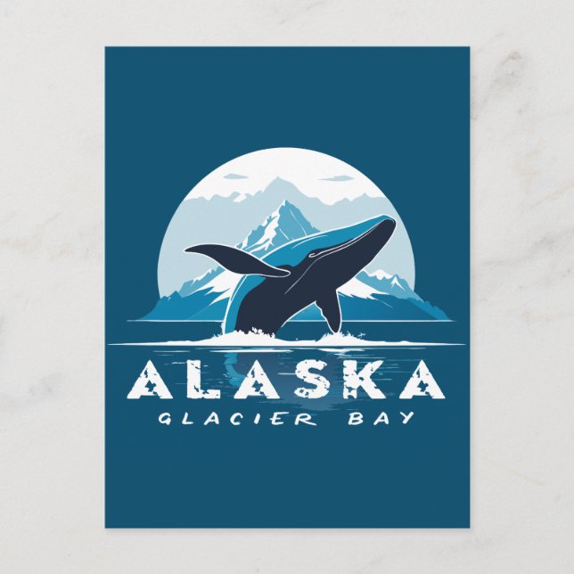 Carte Postale Baleine de Glacier Bay - Alaska (Devant)