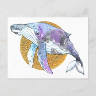 Carte Postale Baleine Fly