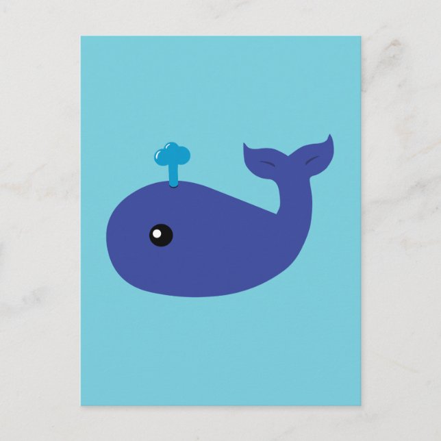 Carte Postale Baleine mignonne (Devant)