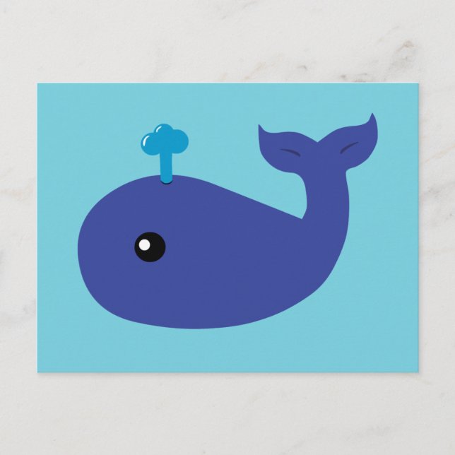 Carte Postale Baleine mignonne (Devant)
