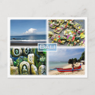 Carte Postale Bali - Balinese Stone Carvings - Plage de Padang